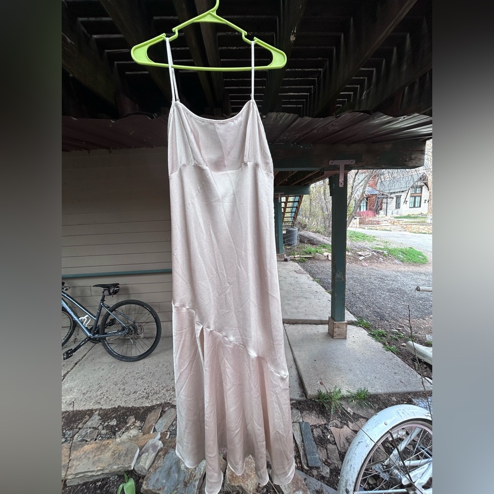 Free People Cream Textured Mini Dress